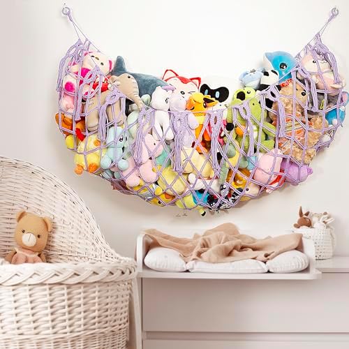Stuffed Animal Net or Hammock -Wall Mounted-Handmade Macrame Toy Hammock - Image 6