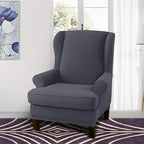 Granbest Premium Water Repellent Wingback Chair Cover 2-Piece High Stretch - Image 2