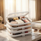 4 Pack Clear Hard Shell Zipper Case, Diaper Bag Organizer Pouches, Transparent - Image 4