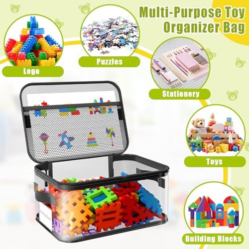 8 Pcs Large Clear Toy Storage Bags - Image 5