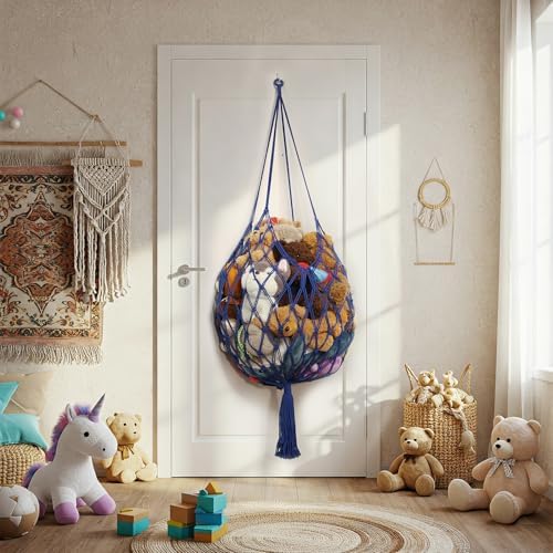 Stuffed Animal Storage Hammock Corner Hanging Net Stuffy Animal Hammock Macrame - Image 6