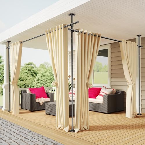 SUNALLY Room Divider Curtain Rod, No Drilling 28-140in Wall Divider by SUNALLY
