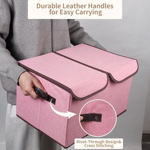 Foldable Fabric Storage Box, 16.5 x 11.8 x 9.8 inches, - Image 4