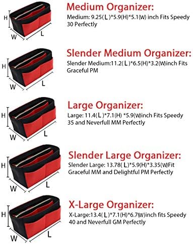 LEXSION Felt Purse Organizer Insert, Tote Bag Shaper Dividers - Image 6