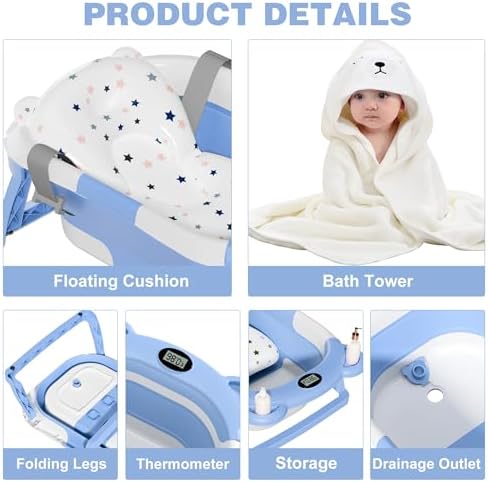 MoreFeel Collapsible Baby Bathtub - Image 4