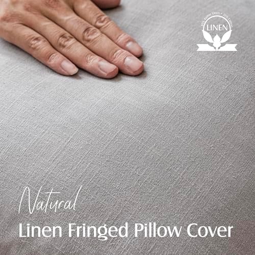 Foindtower Decorative Linen Fringe Throw Pillow Covers Cozy Boho Farmhouse - Image 2