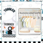 Baby Closet Dividers 8PCS, Racing/Race Car Theme Wooden Double-Sided Clothes - Image 2