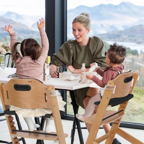 Cowiewie 3-in-1 Convertible Natural Wooden High Chair - Image 5
