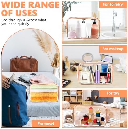 AURUZA Clear Makeup Bag, Portable Travel Toiletry Bags - Image 6