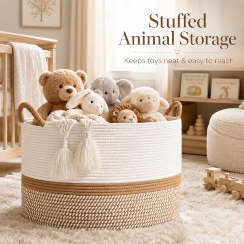 KAKAMAY Large Blanket Basket - Image 3