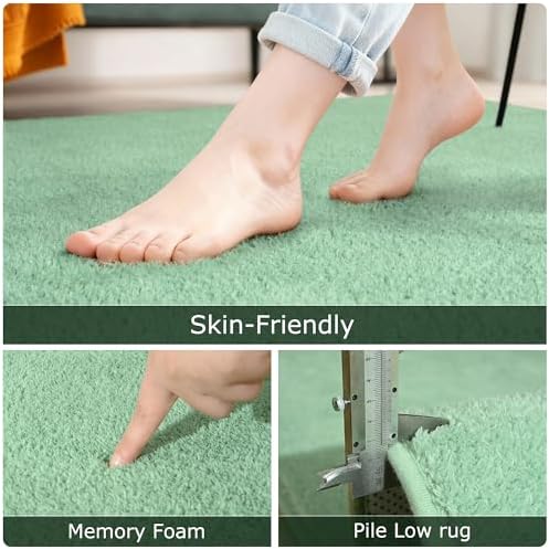 Keeko 5x7 Area Rugs for Living Room, Soft Washable Memory Foam Bedroom Rug - Image 6