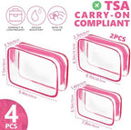 AURUZA Clear Makeup Bag, Portable Travel Toiletry Bags - Image 2