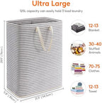 Lifewit 125L Large Laundry Baskets, 1 Pack, Reinforced Handles - Image 4