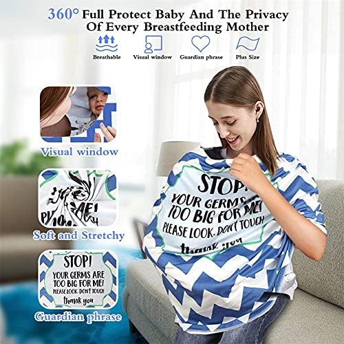 Metplus Baby Car Seat Cover, No Touch Sign Carseat Canopy & Nursing Covers - Image 2