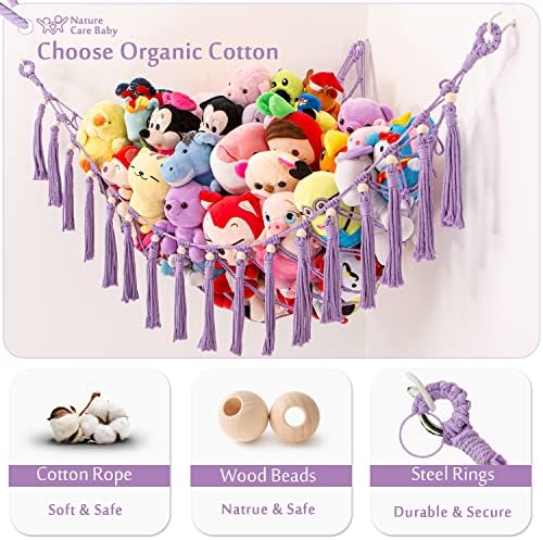 YKBU Stuffed Animals Hammock Corner Hanging Net - Image 3