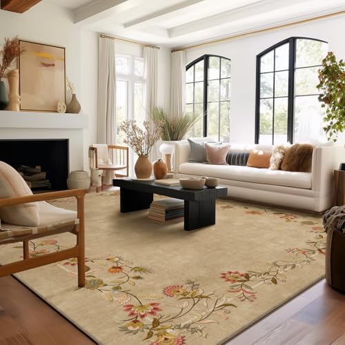 8x10 Washable Rugs for Living Room: Large Area Rug Non Slip Bedroom Carpet by palohom