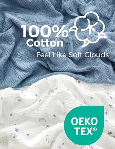 Momcozy Mini Crib Sheets 38"x26", Pack and Play Sheet - Image 3