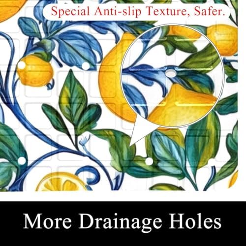 Bath Tub Shower Mat, Washable Bathtub Floor Mats, Suction Cups and Drain Holes - Image 2