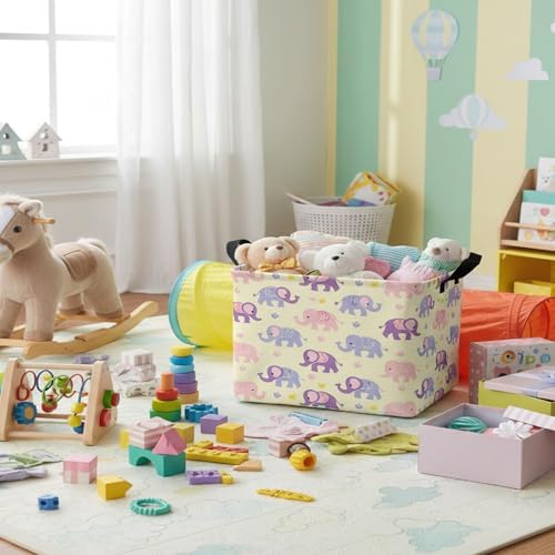Kid Cute Rectangle Storage Basket Baby Toy Clothes Storage Bin Nursery Playroom - Image 5