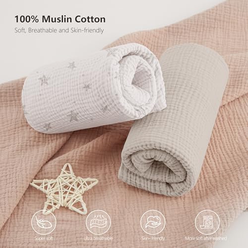 Bearmoss Muslin Mini Crib Sheets - Image 3