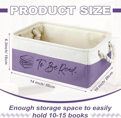Marsui 1 Pcs TBR Basket Book Storage Bin Bookish Gifts - Image 2