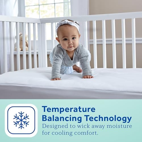 Sealy Baby Cool Comfort Cooling Breathable Waterproof Crib Mattress Protector - Image 3