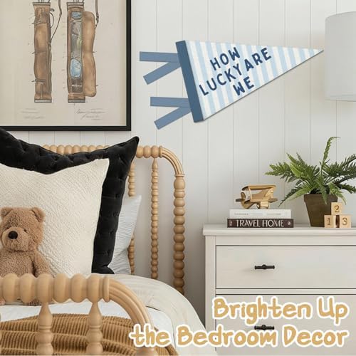 Boys Room Decor, How Lucky Are We Motivational Banners Flags - Image 4