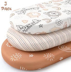 Yoofoss 3-Pack Bassinet Sheets for Boys Girls Universal Fit - Image 5