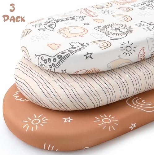 Yoofoss 3-Pack Bassinet Sheets for Boys Girls Universal Fit - Image 5