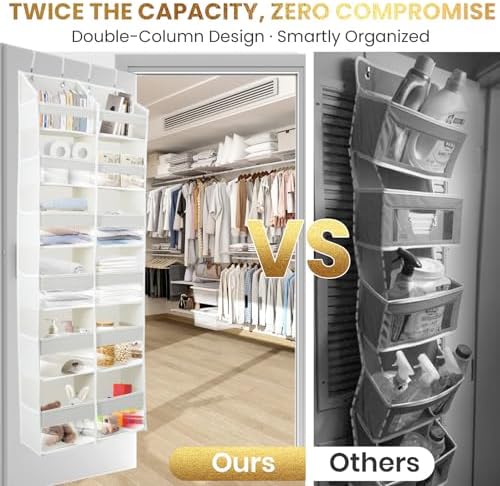 HOMELUX THEORY Over the Door Organizer, 6-Tier XL, 100D Fabric - Image 5