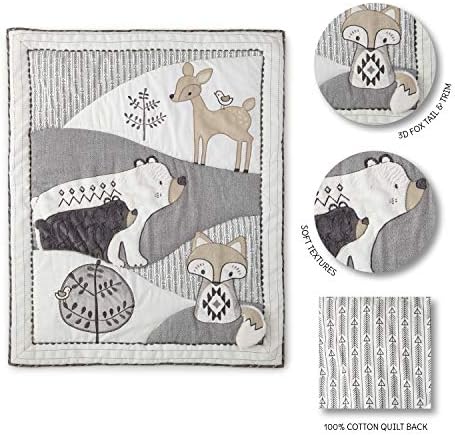 Levtex Baby - Bailey Crib Bed Set - Baby Nursery Set - Charcoal, Fitted Sheet - Image 2