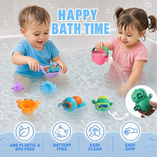 Fajiabao Toddler Bath Toys for Kids Ages 1-3 Multi-Play in Tub Pool Water - Image 3