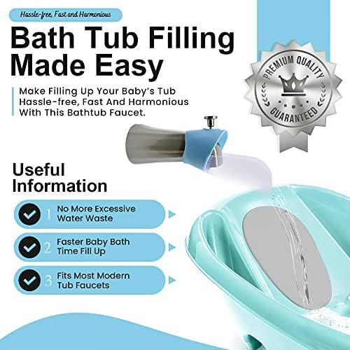 Bath Helper - Bath Tub Faucet Extender - Guides Water Directly from Faucet to - Image 3