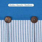 ASPMIZ Linen Kitchen Curtains 24 Inch Length, Farmhouse Boho Button Kitchen - Image 4
