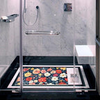 Shower Mat Non Slip 26.8 x 15.1 Inches, Colorful Flowers Bathtub Mat Shower - Image 6