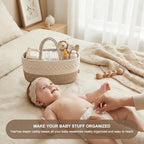 Baby Diaper Caddy Organizer, Portable Nursery Storage Basket - Image 5