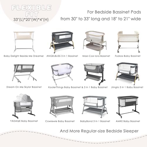 4 Pack Bedside Bassinet Sheets - Image 4
