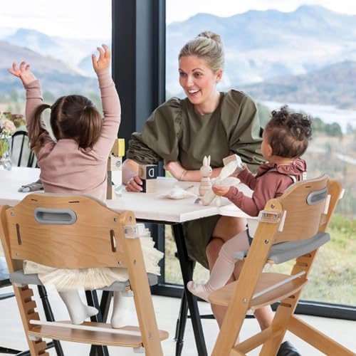 Cowiewie 3-in-1 Convertible Natural Wooden High Chair - Image 5