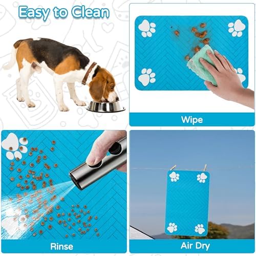 Dog Cat Food Mat, Absorbent Pet Feeding Mat - Image 7
