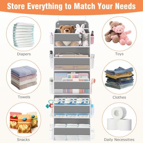 Over The Door Organizer Storage Large Capacity Hanging Bedroom Storage - Image 6