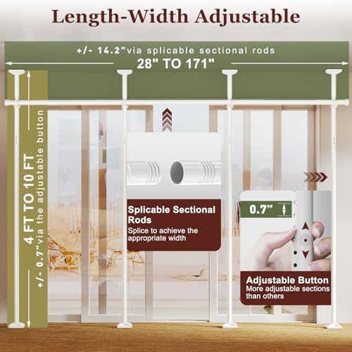 Goovilla Room Divider for Room Separation, 4-10ft 28-171inch - Image 2