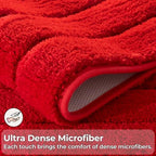 GRANNY SAYS Red Bathroom Rug 16" x 24", Non-Slip Microfiber Bath Mat - Image 7
