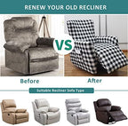 NILUOH Stretch Recliner Covers 4 Piece, Non-Slip Lazy Boy Chair Covers - Image 5