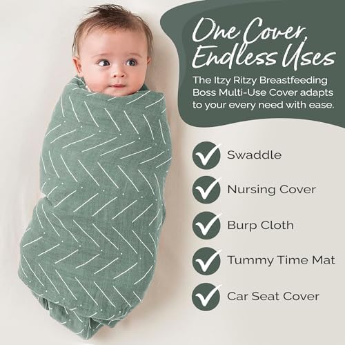 Itzy Ritzy Breastfeeding Boss Multi-Use Baby Wrap & Cover - Image 3