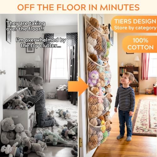 Ofiray-home Cotton Over The Door Stuffed Animal Storage - Image 2