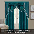 StangH Elegant Velvet Waterfall Valances Curtain W59 inches, 1 Panel - Image 3