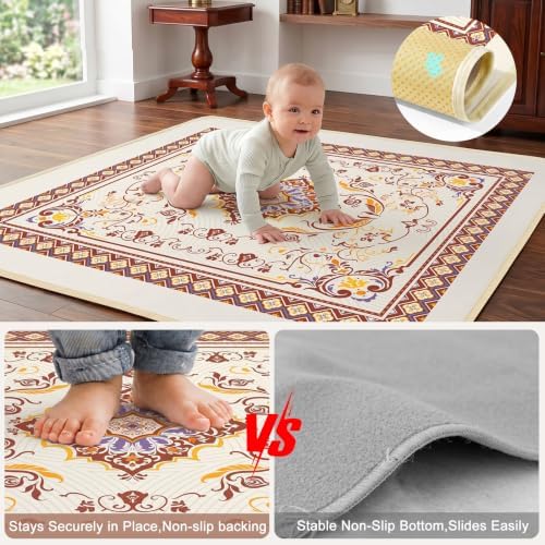Splat Mat for Under High Chair Waterproof Non Slip Floor Mat for Baby - Image 3