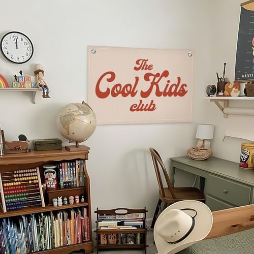 Lacama The Cool Kids Club for Toddler Room Playroom Bedroom Decor Retro Nursery - Image 3