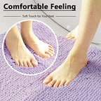 Bathroom Rugs Chenille 3-Piece Extra Soft and Absorbent Shag Bathroom Rugs - Image 4