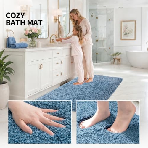 ILANGO Bathroom Rugs 70" × 24", Extra Soft Absorbent Microfiber Bath Rugs - Image 5